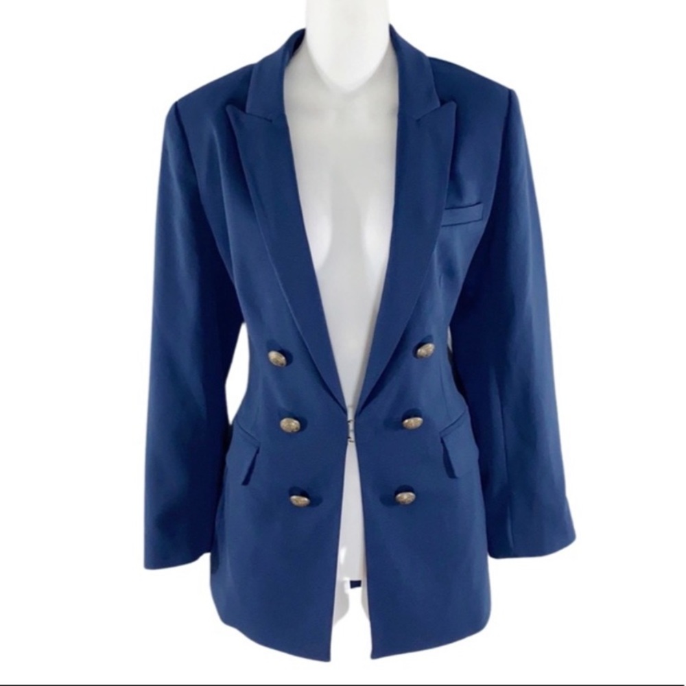Boston Proper navy military inspired blazer